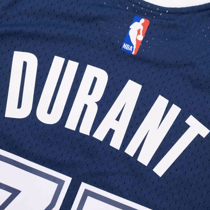 Kevin Durant #35 Oklahoma City Thunder 2015-16 Mitchell & Ness Swingman NBA Jersey Navy view 5