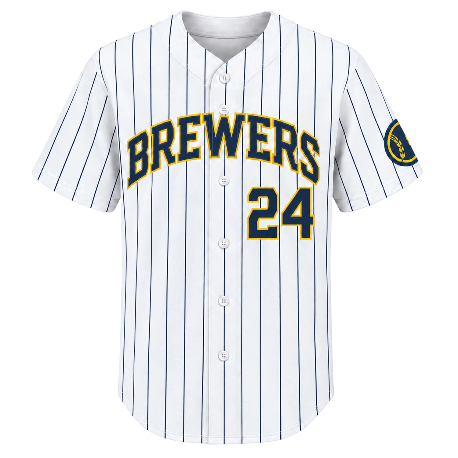 William Contreras Brewers Jersey Attractive White Pinstripe