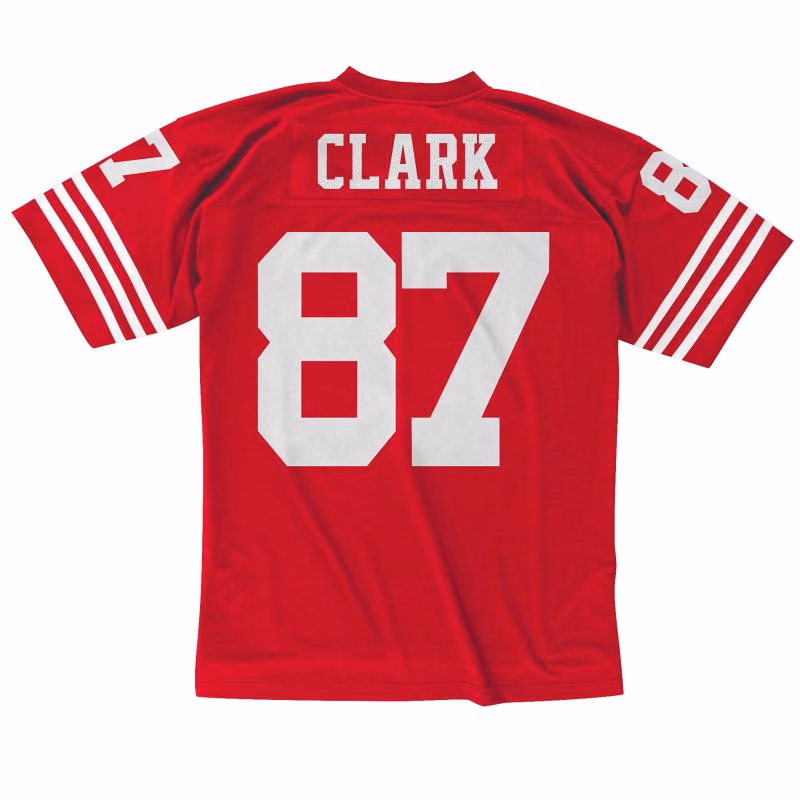 Dwight Clark #87 San Francisco 49ers Mitchell & Ness Throwback NFL Jersey Red view 2