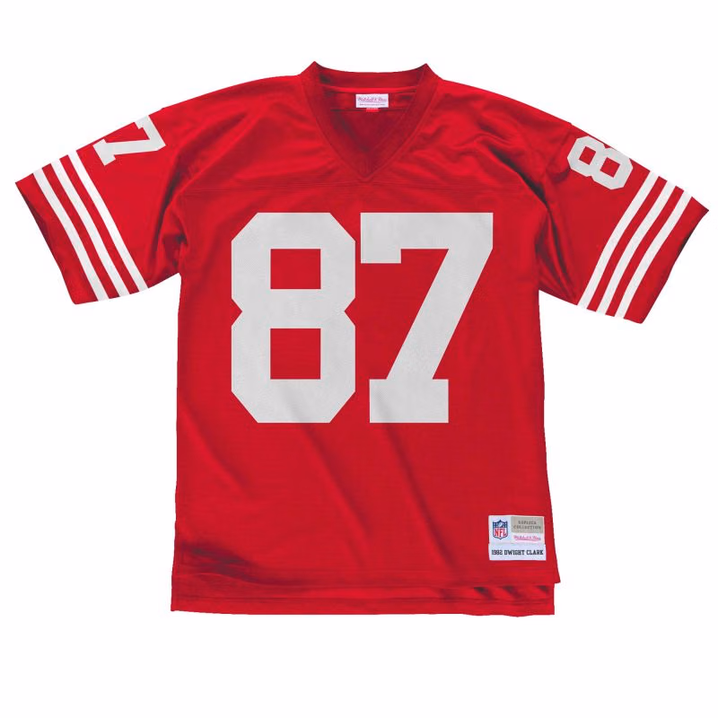 Dwight Clark #87 San Francisco 49ers Mitchell & Ness Throwback NFL Jersey Red view 1