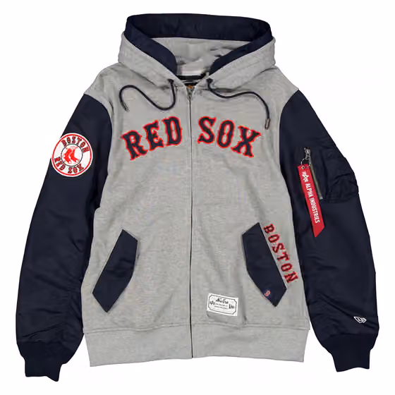 Boston Red Sox Alpha Industries MA-1 MLB Full-Zip Fleece Jacket view 1