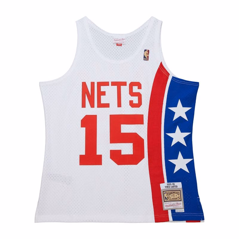 Vince Carter #15 New Jersey Nets 2005-06 Swingman NBA Jersey White view 1