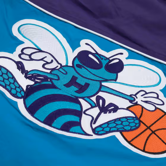 Charlotte Hornets 1996-97 Authentic Warm Up NBA Jacket Teal view 3