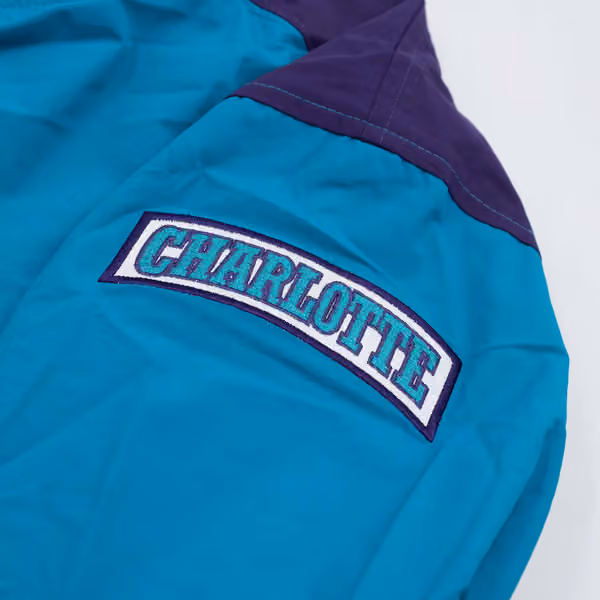 Charlotte Hornets 1996-97 Authentic Warm Up NBA Jacket Teal view 5