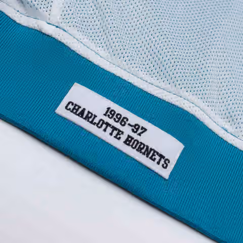 Charlotte Hornets 1996-97 Authentic Warm Up NBA Jacket Teal view 6