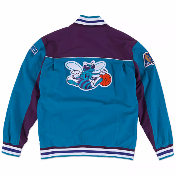 Charlotte Hornets 1996-97 Authentic Warm Up NBA Jacket Teal view 2