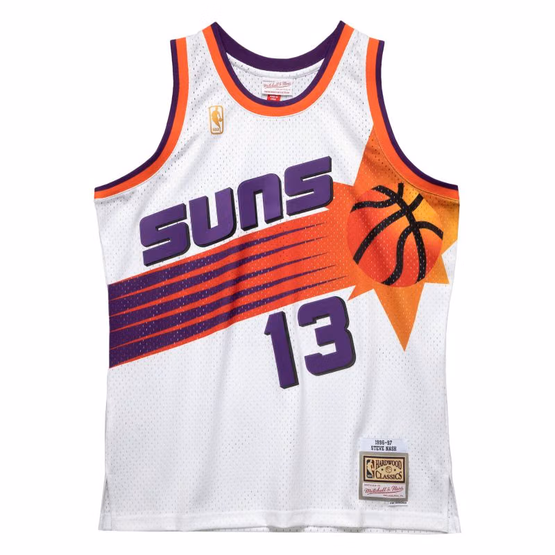 Steve Nash #13 Phoenix Suns 1996-97 Swingman NBA Jersey White view 1