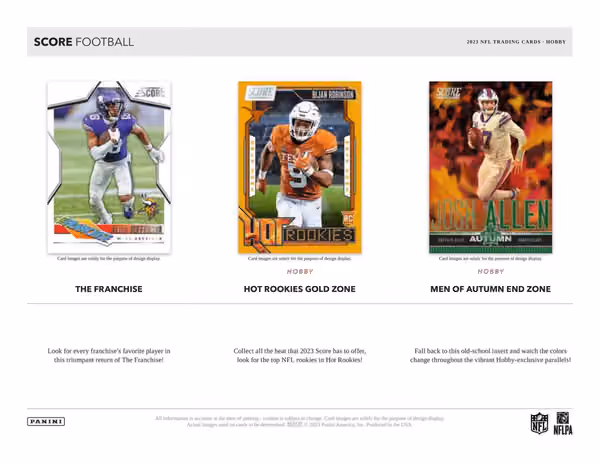 2023 Panini Score NFL Football Hobby Box view 3