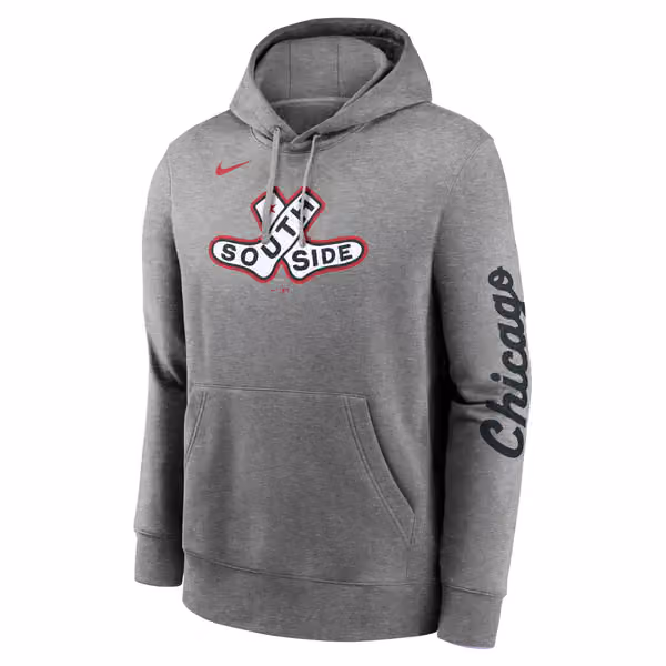 Chicago White Sox City Connect Nike French Terry Club Hoodie Gray view 1