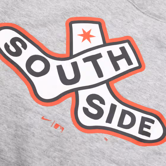 Chicago White Sox City Connect Nike French Terry Club Hoodie Gray view 3