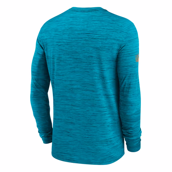 Miami Dolphins 2025 NFL Sideline Nike Velocity Performance Long Sleeve T-Shirt Aqua view 2