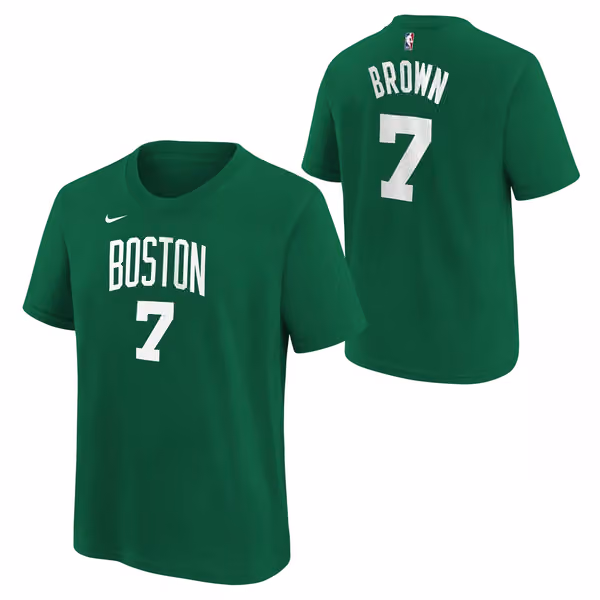Jaylen Brown #7 Boston Celtics Player NBA T-Shirt Green (YOUTH) view 1