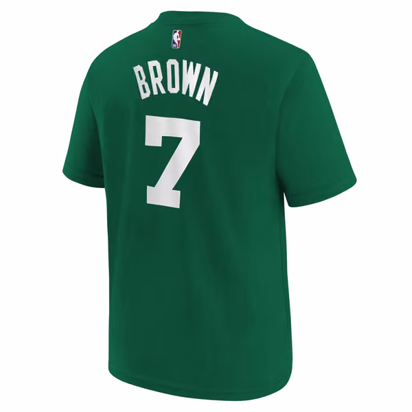 Jaylen Brown #7 Boston Celtics Player NBA T-Shirt Green (YOUTH) view 3