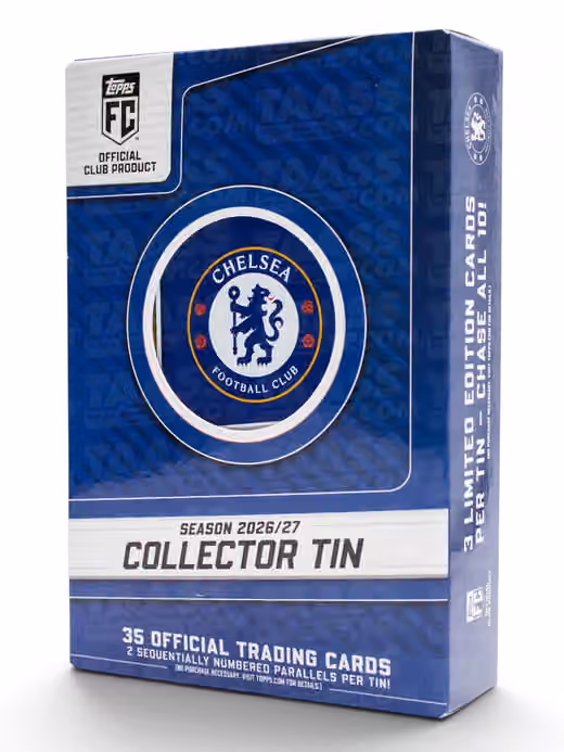 2026/27 Topps Chelsea FC Collector Tin view 1