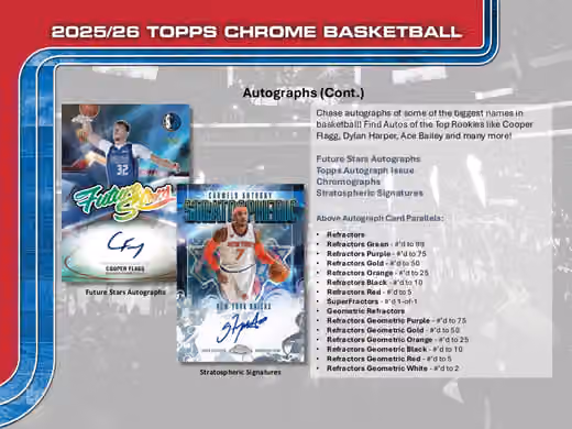 2025/26 Topps Chrome NBA Basketball Blaster Box view 6