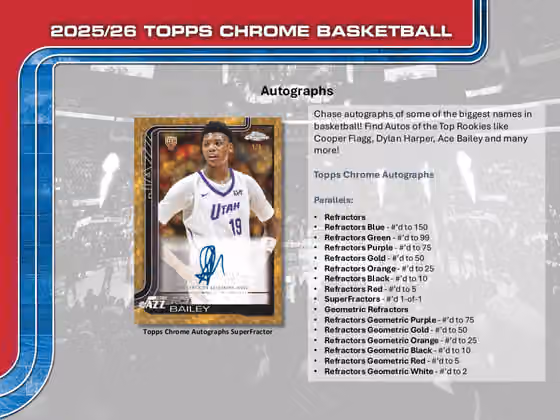 2025/26 Topps Chrome NBA Basketball Blaster Box view 8