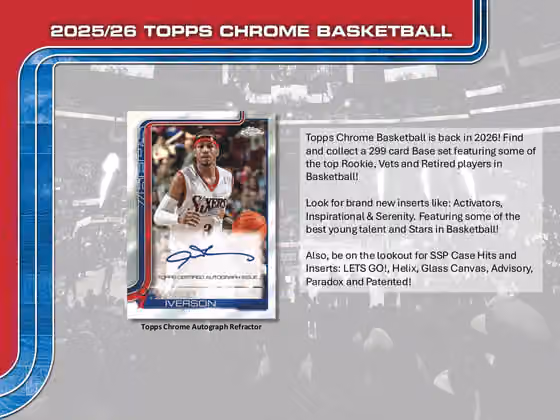 2025/26 Topps Chrome NBA Basketball Blaster Box view 2