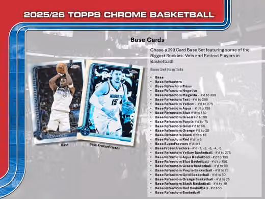 2025/26 Topps Chrome NBA Basketball Blaster Box view 3