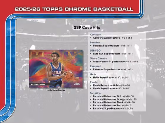 2025/26 Topps Chrome NBA Basketball Blaster Box view 7