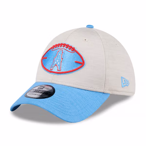 Houston Oilers Historic 2024 NFL Sideline New Era 39THIRTY Flex Cap product photo