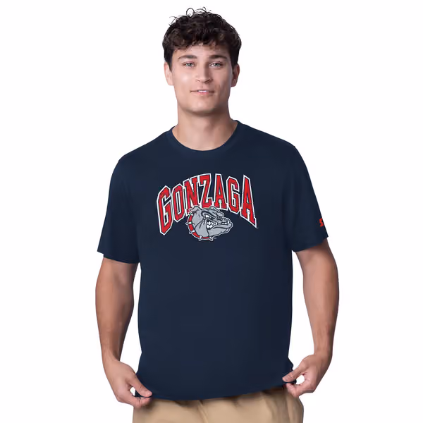 Gonzaga Bulldogs Starter Team Arch NCAA T-Shirt Navy view 1
