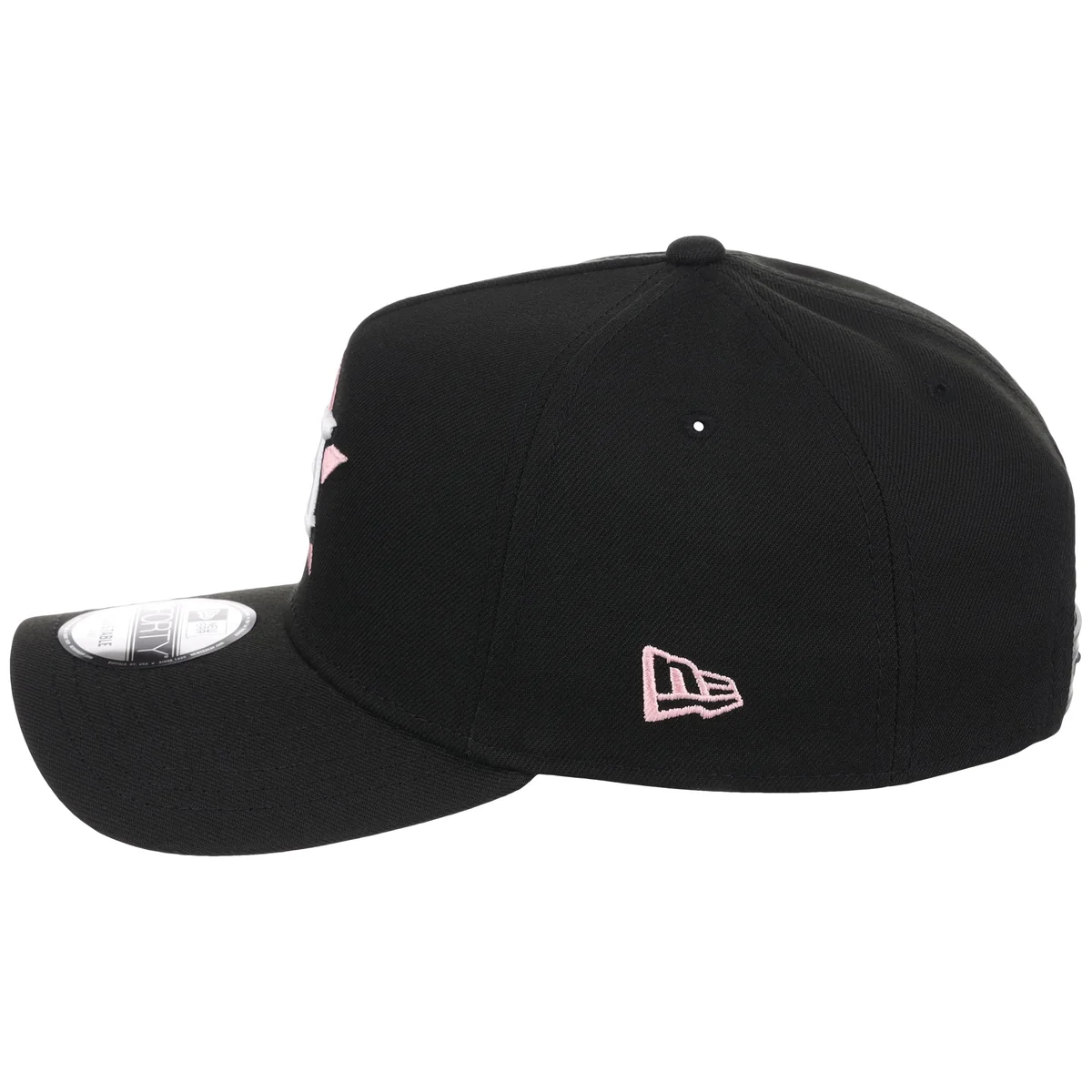 Houston Astros MLB Black x Pink FASHION CORE New Era 9FORTY A-Frame detail view