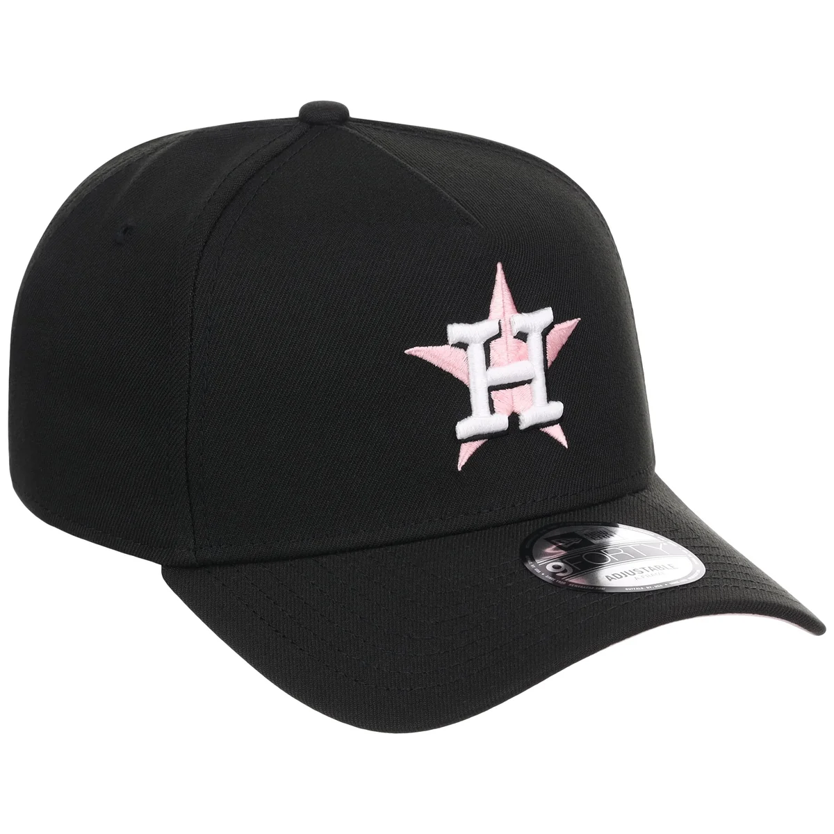 Houston Astros MLB Black x Pink FASHION CORE New Era 9FORTY A-Frame front view