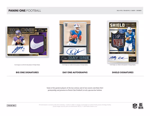 2024 Panini One Football NFL Hobby Box view 3
