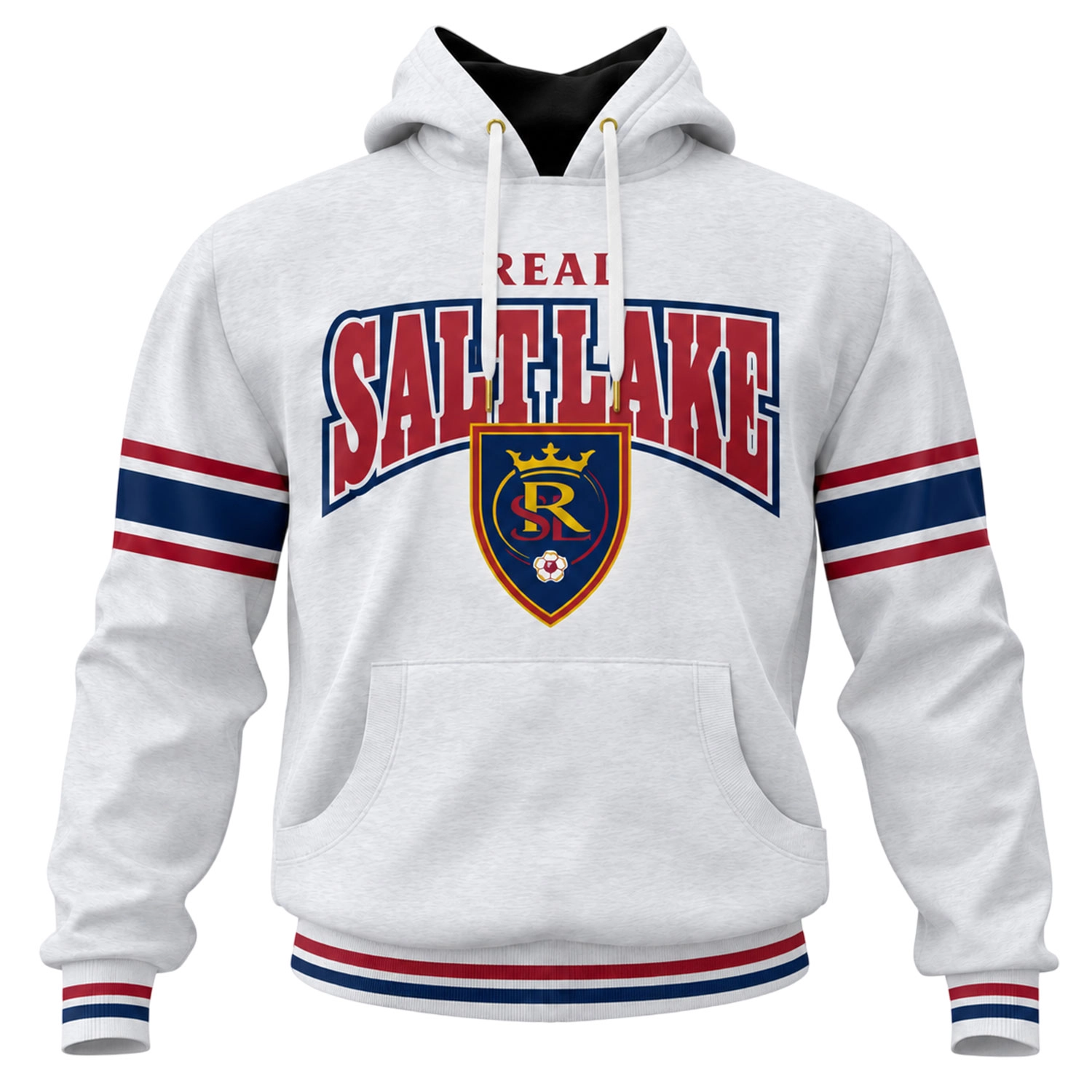 Real Salt Lake MLS Hoodie Custom Gray White Bold