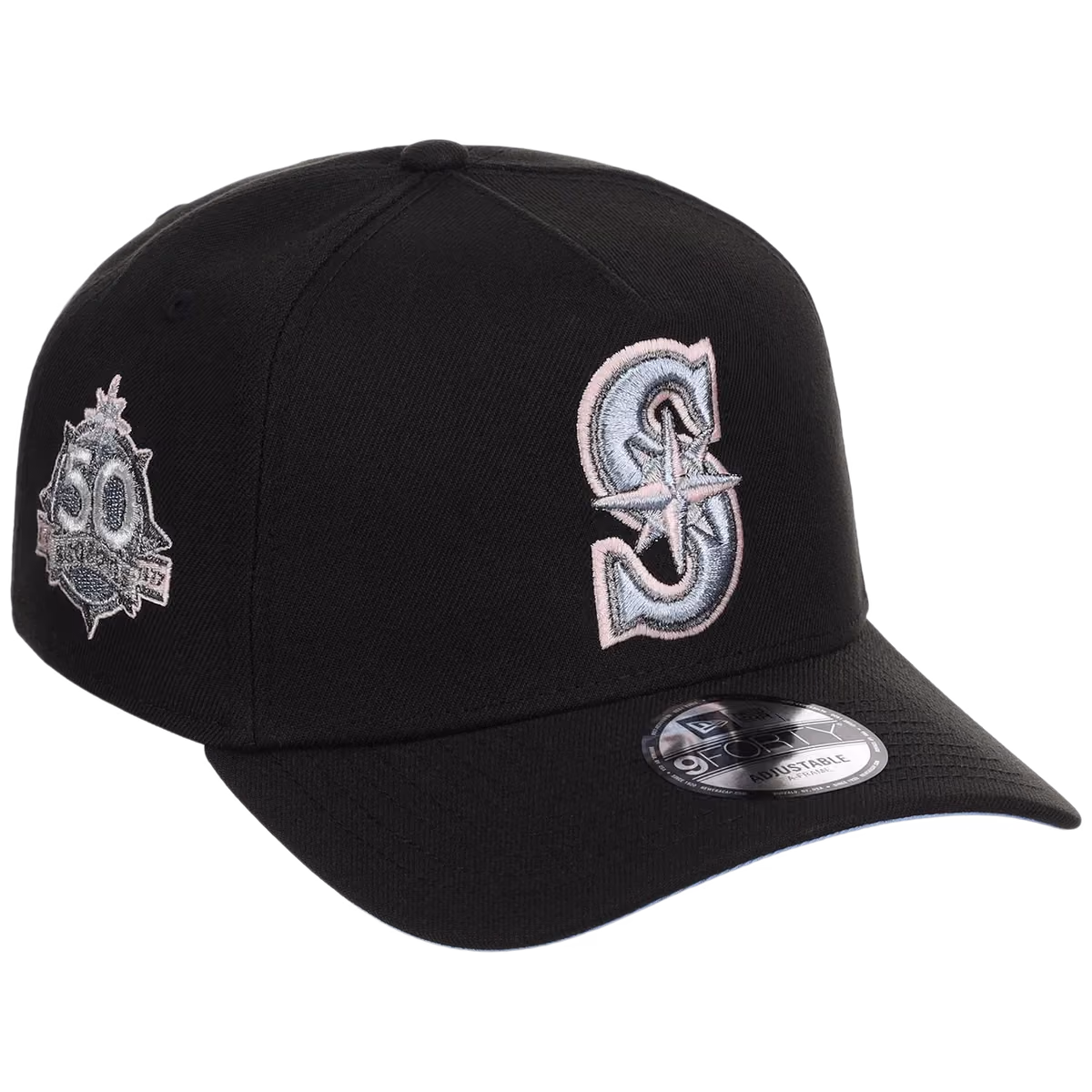 Seattle Mariners MLB Pewter Skies New Era 9FORTY A-Frame front view