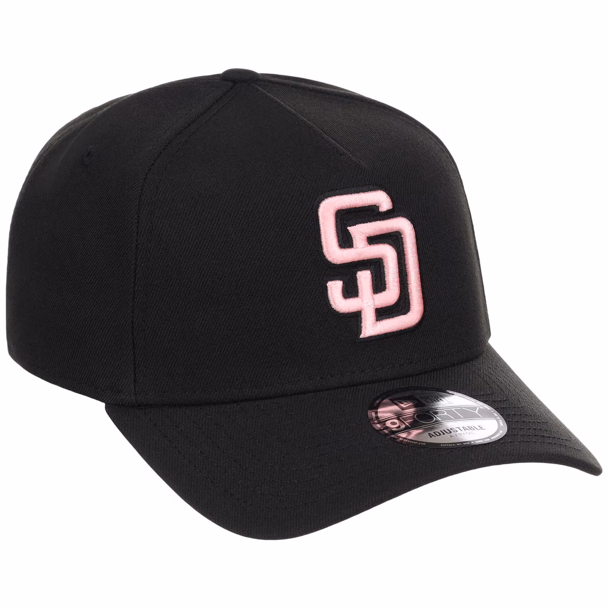 San Diego Padres MLB Black x Pink FASHION CORE New Era 9FORTY A-Frame front view
