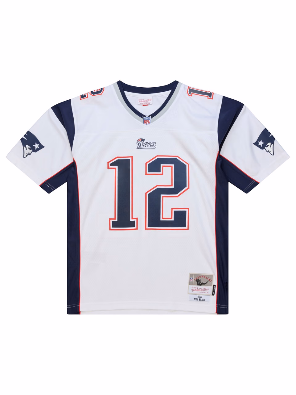 Tom Brady #12 New England Patriots 2000 Legacy Throwback NFL Jersey White view 2