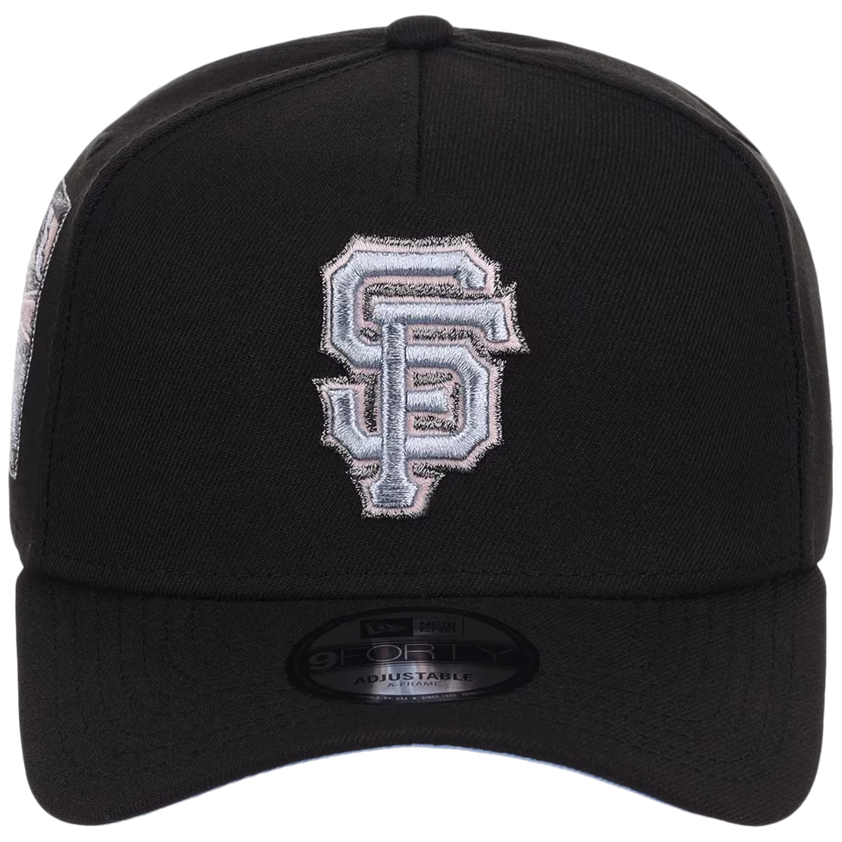 San Francisco Giants MLB Pewter Skies New Era 9FORTY A-Frame detail view