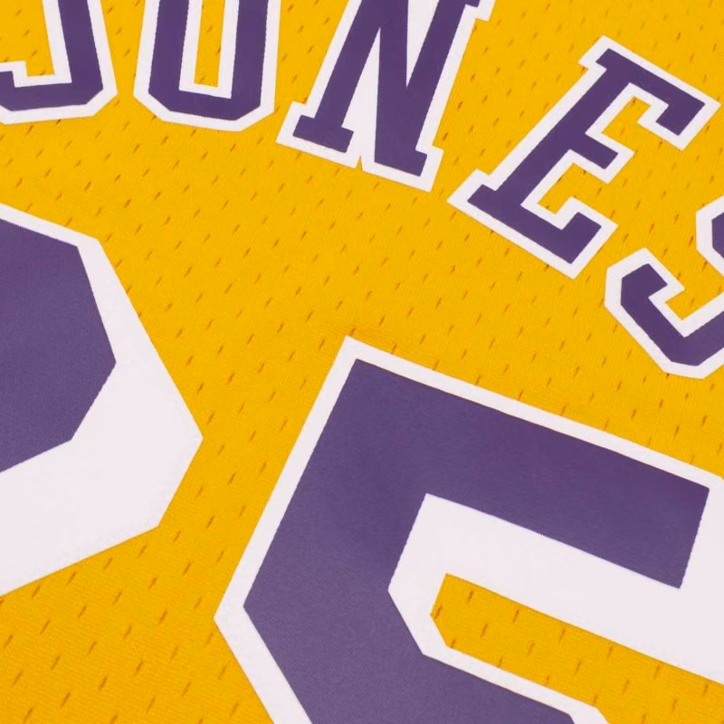 Eddie Jones #25 Los Angeles Lakers 1994-95 Swingman NBA Jersey Yellow view 5
