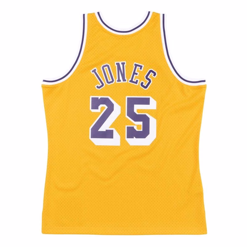 Eddie Jones #25 Los Angeles Lakers 1994-95 Swingman NBA Jersey Yellow view 2