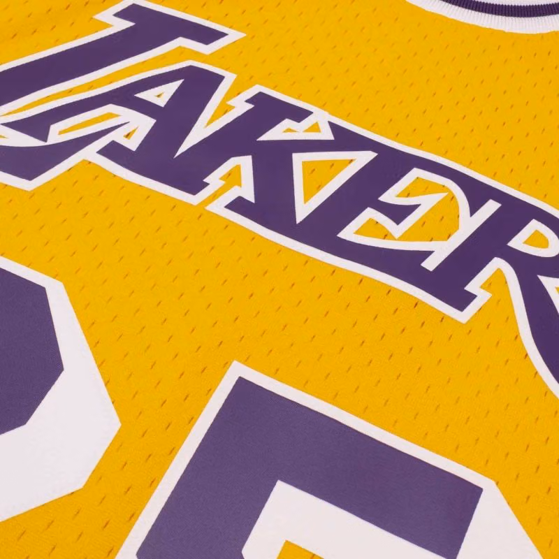 Eddie Jones #25 Los Angeles Lakers 1994-95 Swingman NBA Jersey Yellow view 4