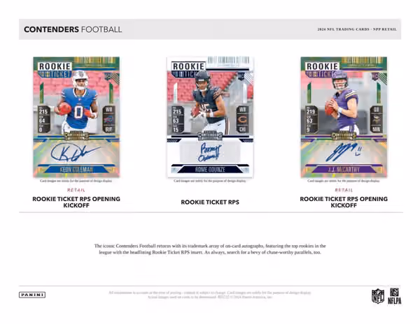 2024 Panini Contenders Football NFL Retail Box view 3