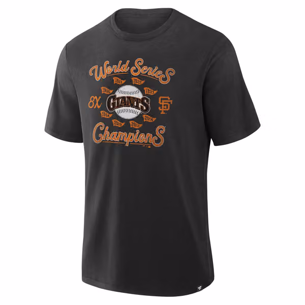 San Francisco Giants Retro Stadium Slub MLB T-Shirt Black view 1
