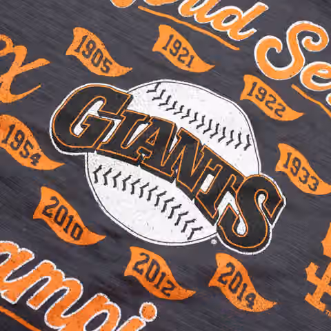San Francisco Giants Retro Stadium Slub MLB T-Shirt Black view 3