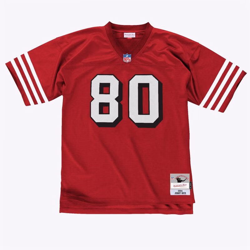 Jerry Rice #80 San Francisco 49ers 1994 Legacy Throwback NFL Jersey Red view 2