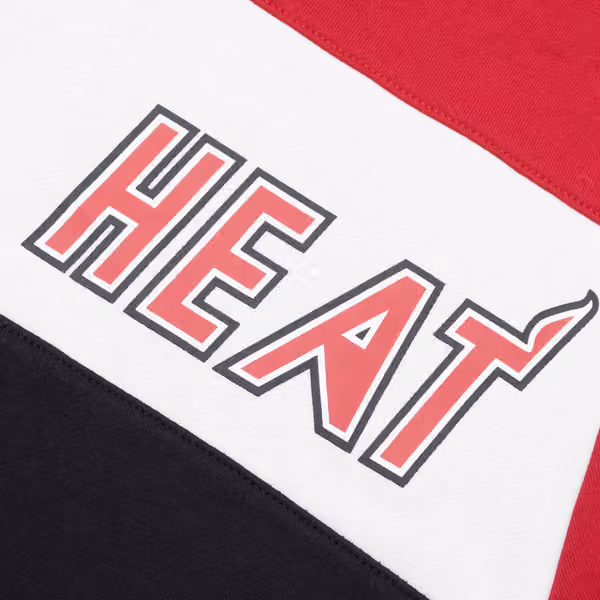 Miami Heat Mitchell & Ness Color Blocked NBA Fleece Hoodie view 3
