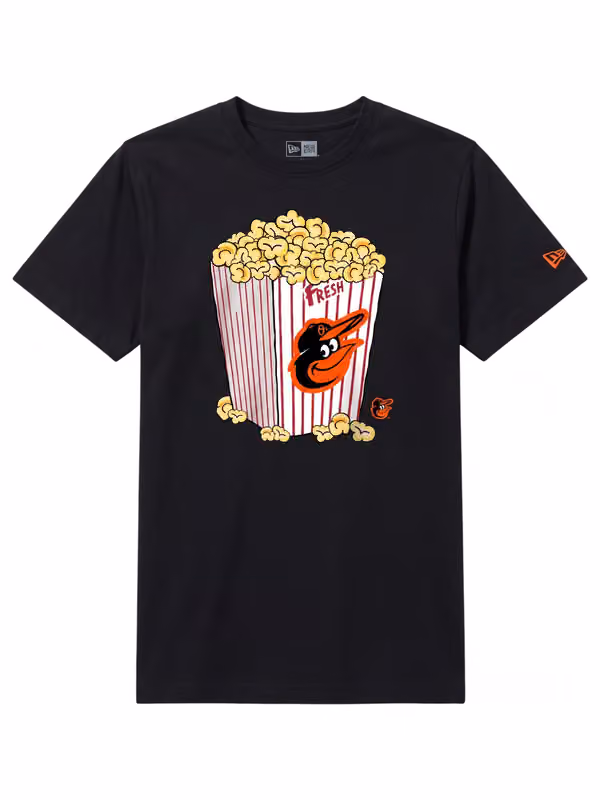 Baltimore Orioles Popcorn Oversized MLB T-Shirt Black view 1