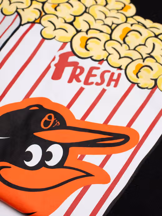 Baltimore Orioles Popcorn Oversized MLB T-Shirt Black view 3