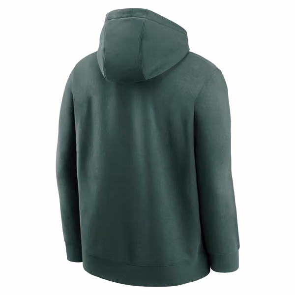 Green Bay Packers Throwback Nike Club NFL Hoodie Green view 2
