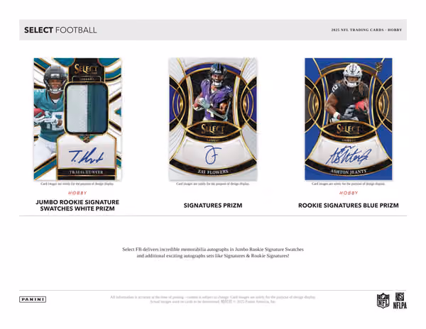 2025 Panini Select Football NFL Hobby Box view 3