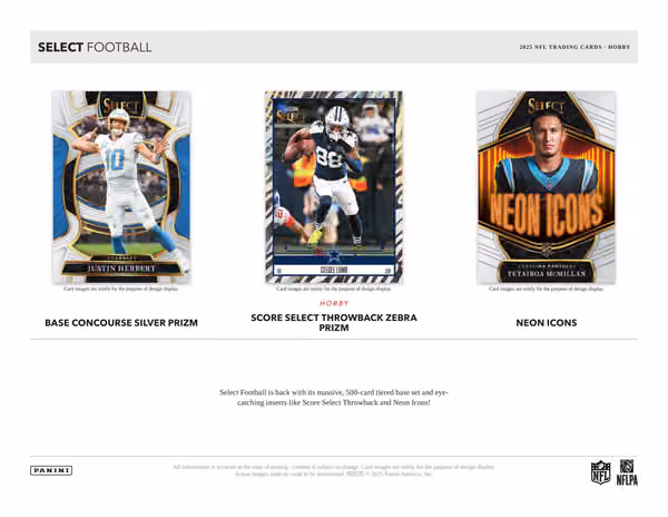 2025 Panini Select Football NFL Hobby Box view 2