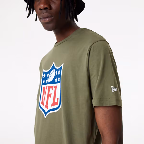 NFL Shield New Era Football T-Shirt Olive view 3