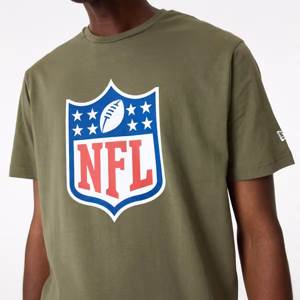 NFL Shield New Era Football T-Shirt Olive view 4