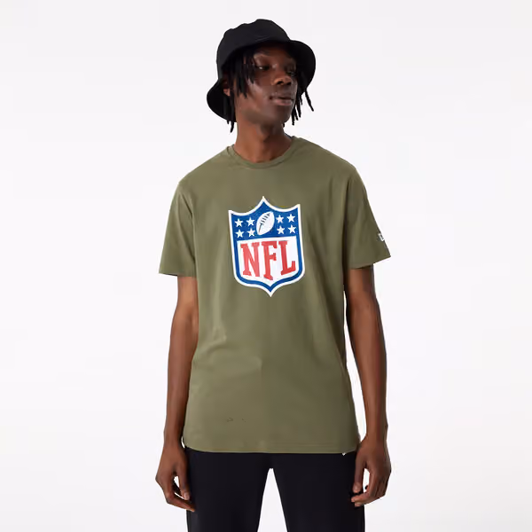 NFL Shield New Era Football T-Shirt Olive view 1