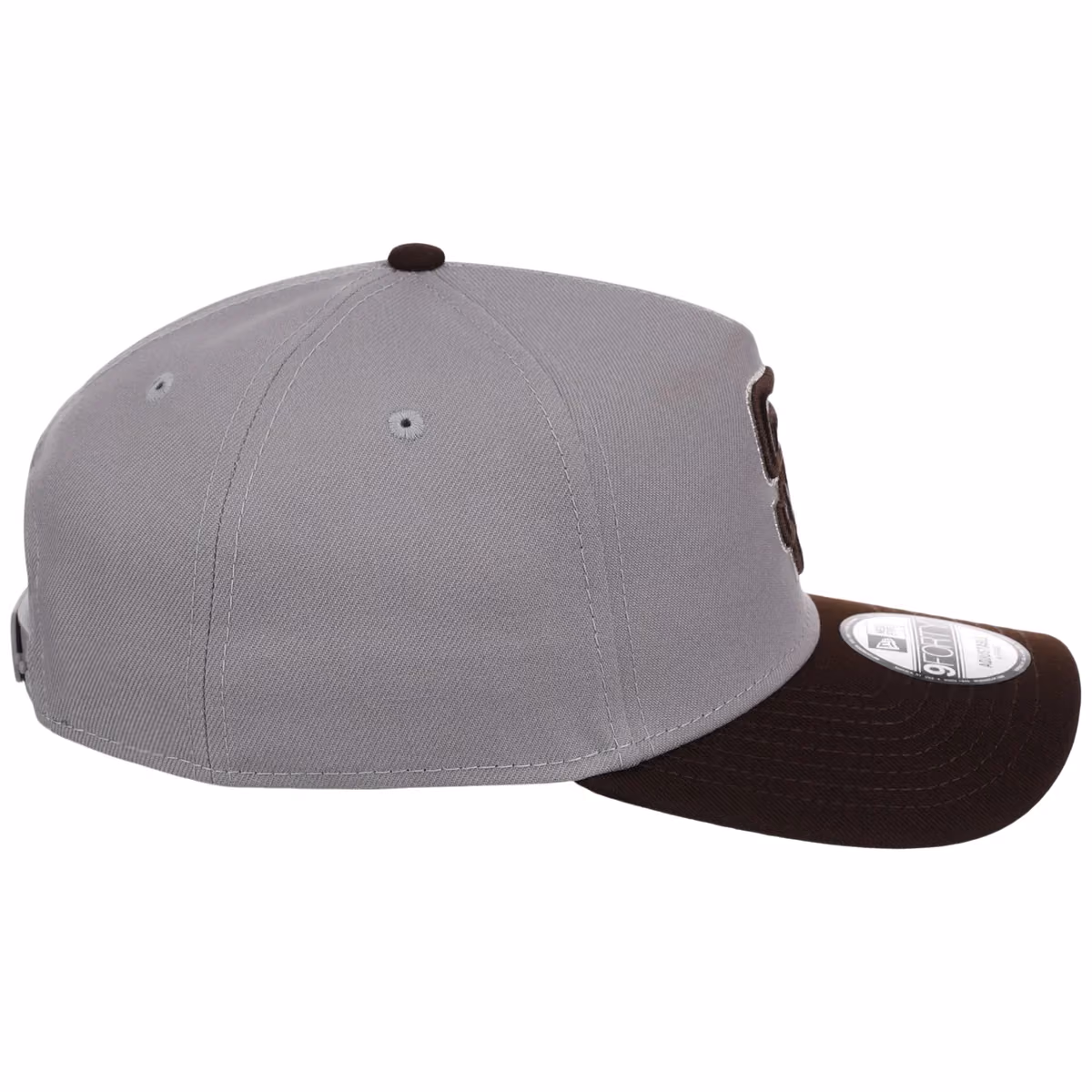 San Diego Padres MLB Gray OTC FASHION CORE New Era 9FORTY A-Frame detail view